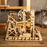 Robotime DIY 3D Wooden Puzzle Marble Run Assembly Model Building Block Stem Toy For Kids Adult